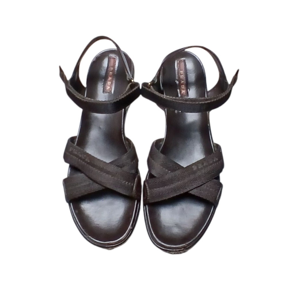 Prada Brown Strappy Sandals